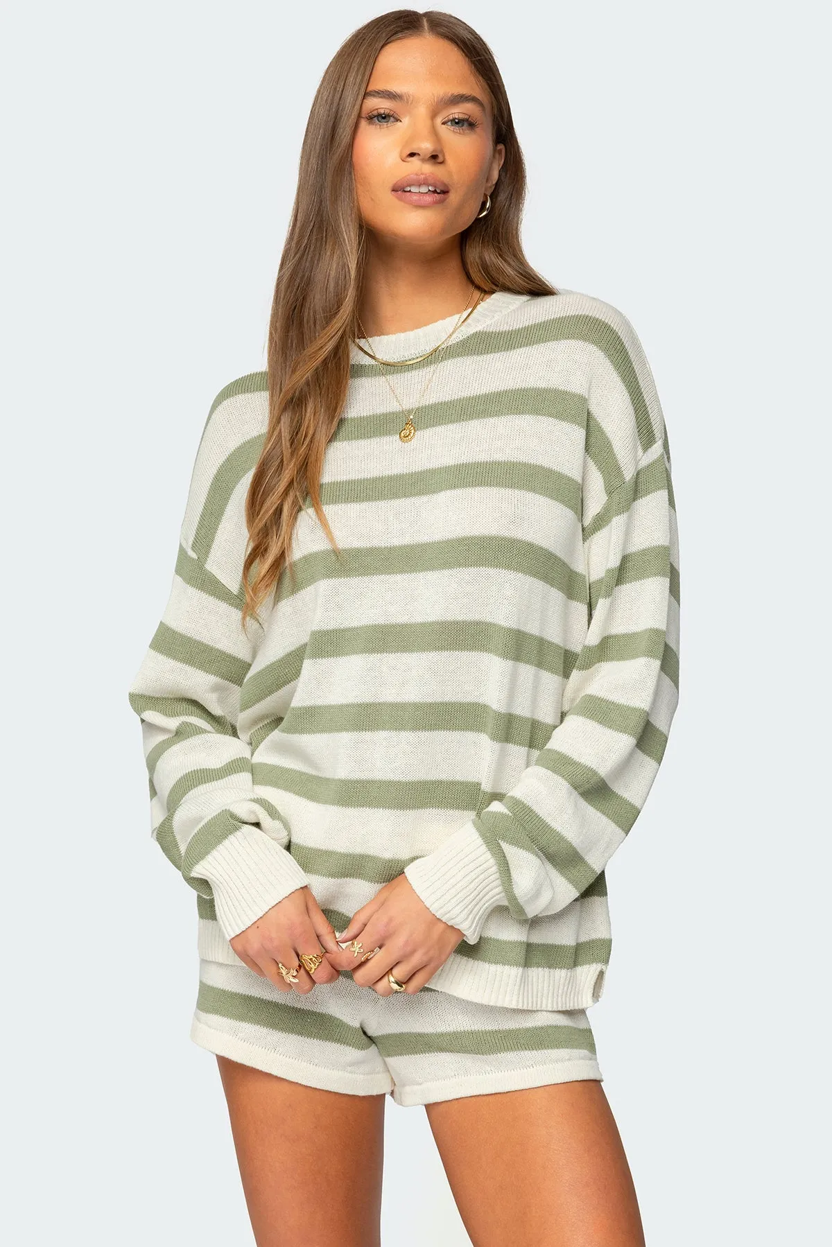 Amaris Oversized Striped Sweater sold by Edikted product image thumbnail 2