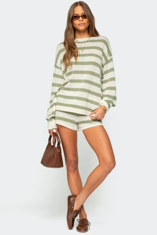 Amaris Oversized Striped Sweater sold by Edikted