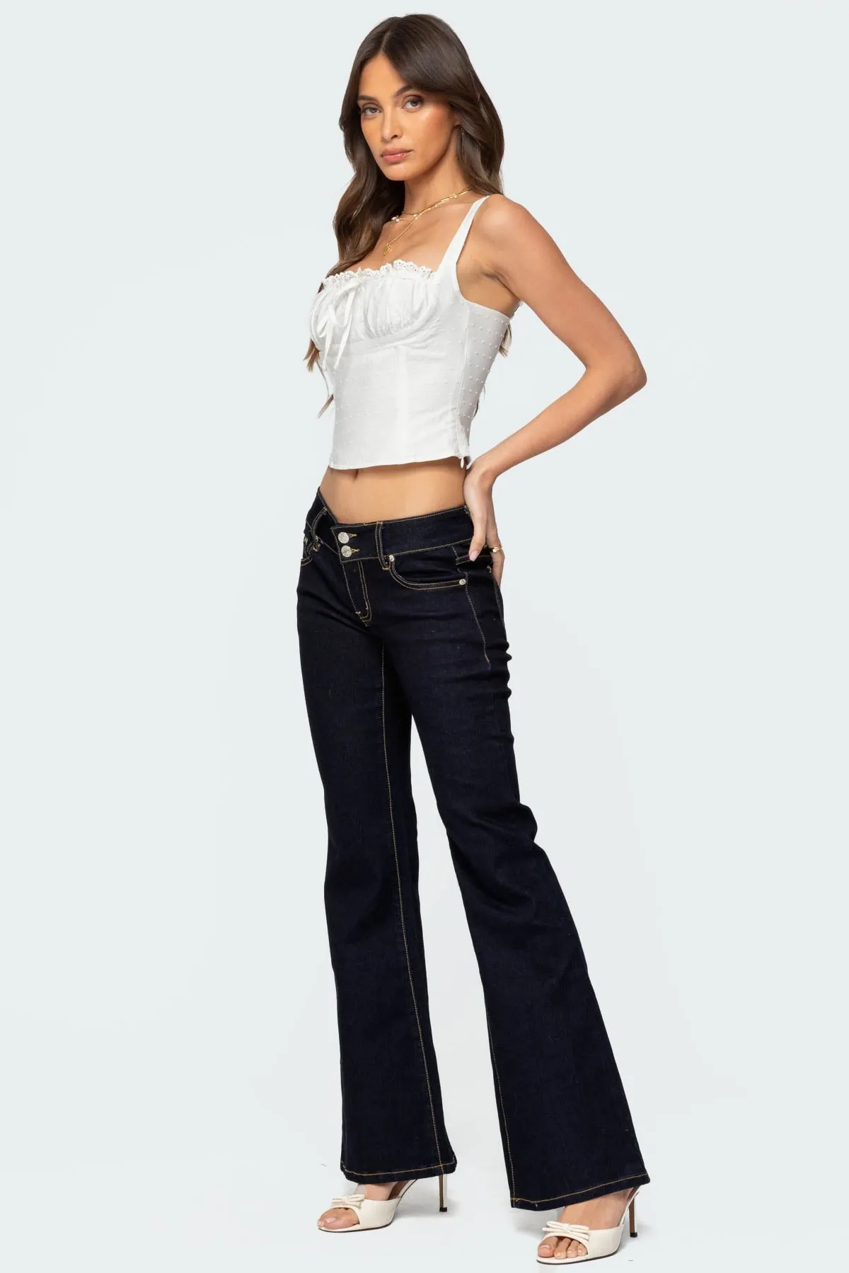 Dulcie Dotted Cotton Bustier Top sold by Edikted product image thumbnail 5