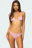 Darcie Sheer Lace Triangle Bralette sold by Edikted
