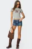 Payson Wide Belted Mini Skort sold by Edikted
