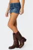 Payson Wide Belted Mini Skort sold by Edikted