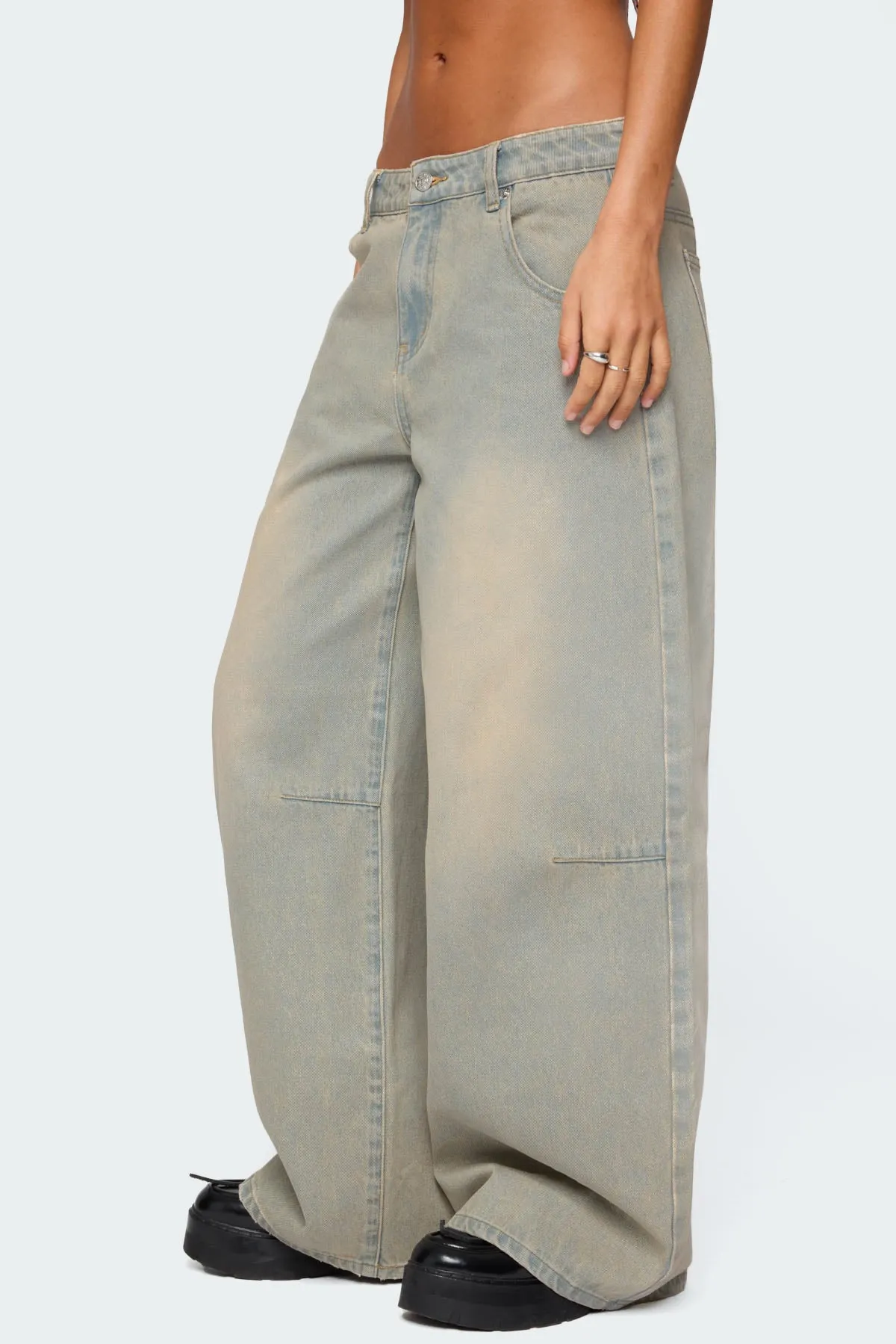 Santi Low Rise Baggy Jeans sold by Edikted product image thumbnail 3