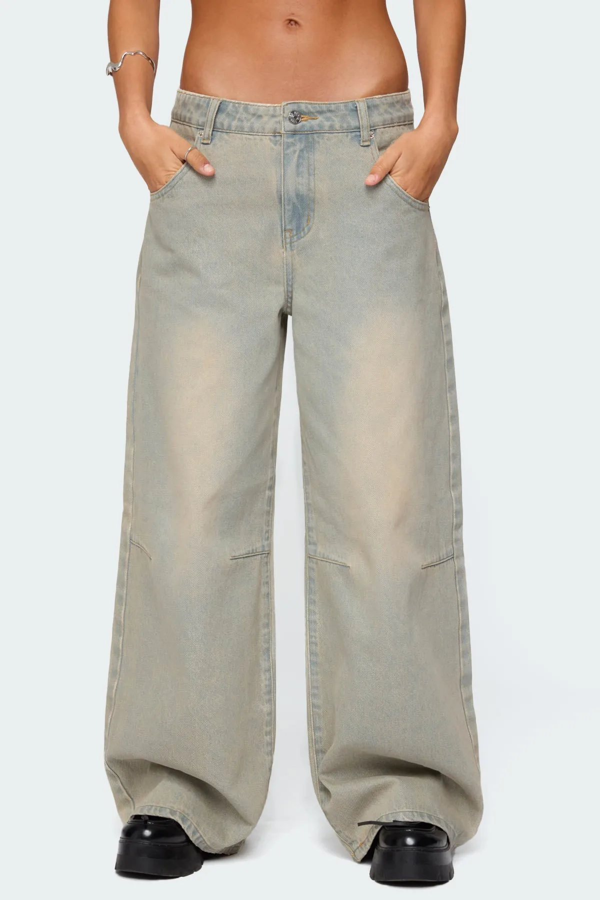 Santi Low Rise Baggy Jeans sold by Edikted product image thumbnail 2