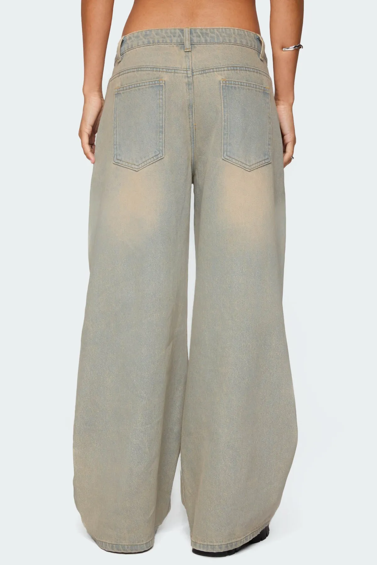 Santi Low Rise Baggy Jeans sold by Edikted product image thumbnail 4