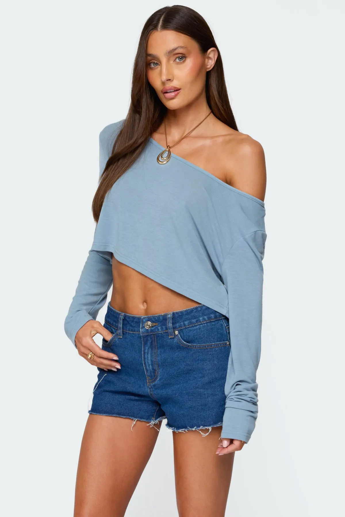 Cropped Off Shoulder Top sold by Edikted product image thumbnail 3