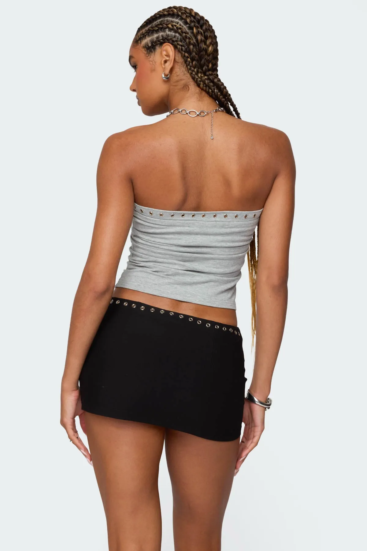 Built In Bra Grommet Tube Top sold by Edikted product image thumbnail 5