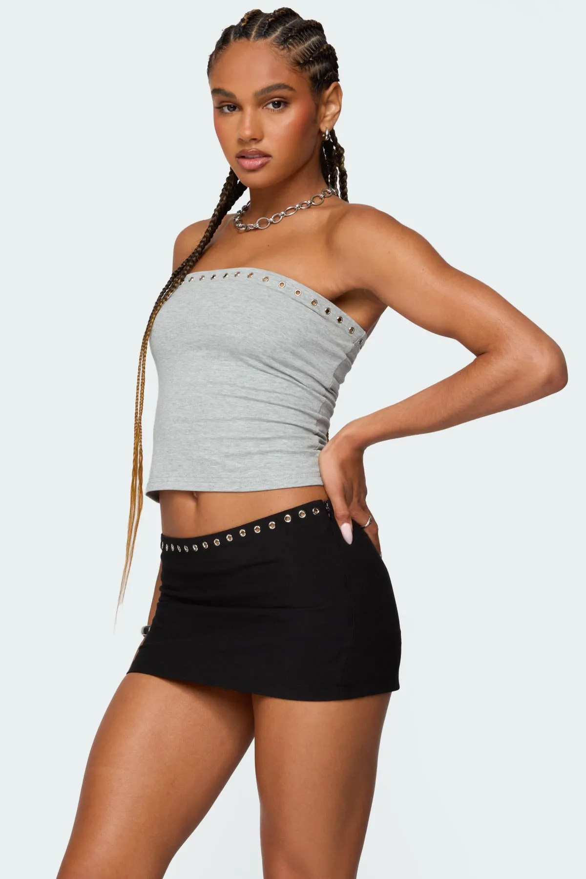 Built In Bra Grommet Tube Top sold by Edikted product image thumbnail 3