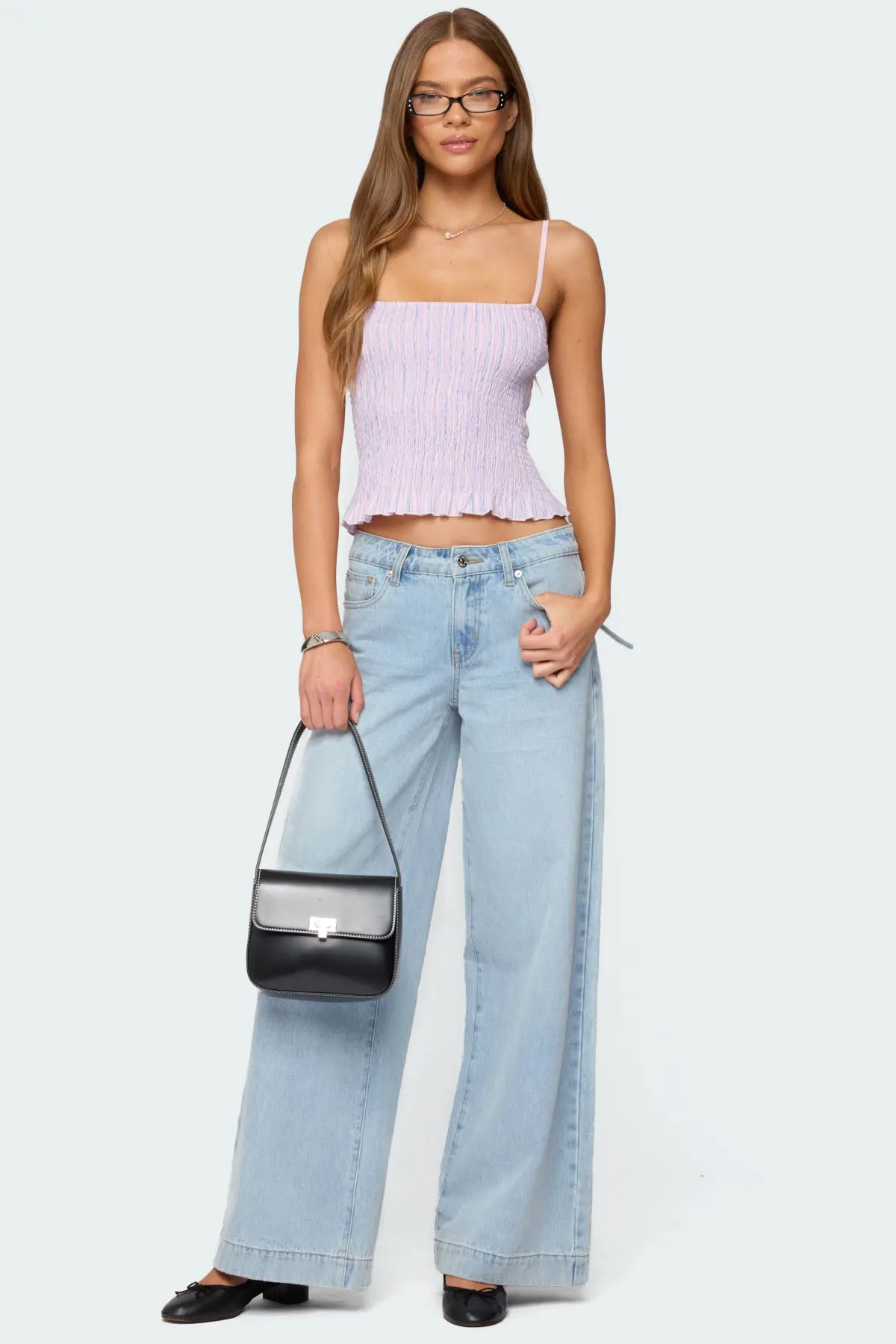 Leela Scrunch Striped Tank Top sold by Edikted product image thumbnail 2