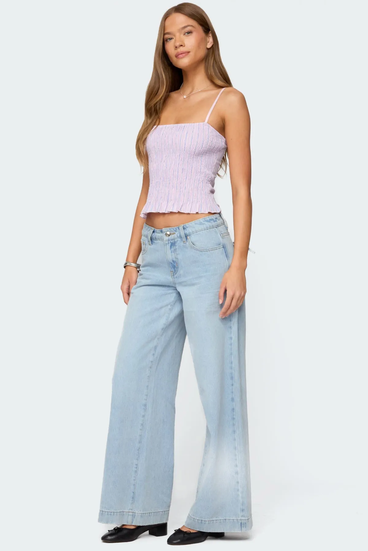 Leela Scrunch Striped Tank Top sold by Edikted product image thumbnail 4