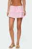 Embroidered Cotton Ruffle Mini Skirt sold by Edikted