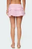 Embroidered Cotton Ruffle Mini Skirt sold by Edikted