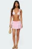 Embroidered Cotton Ruffle Mini Skirt sold by Edikted
