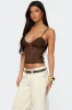 Sheer Lace Cut Out Tank Top sold by Edikted
