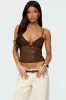 Sheer Lace Cut Out Tank Top sold by Edikted