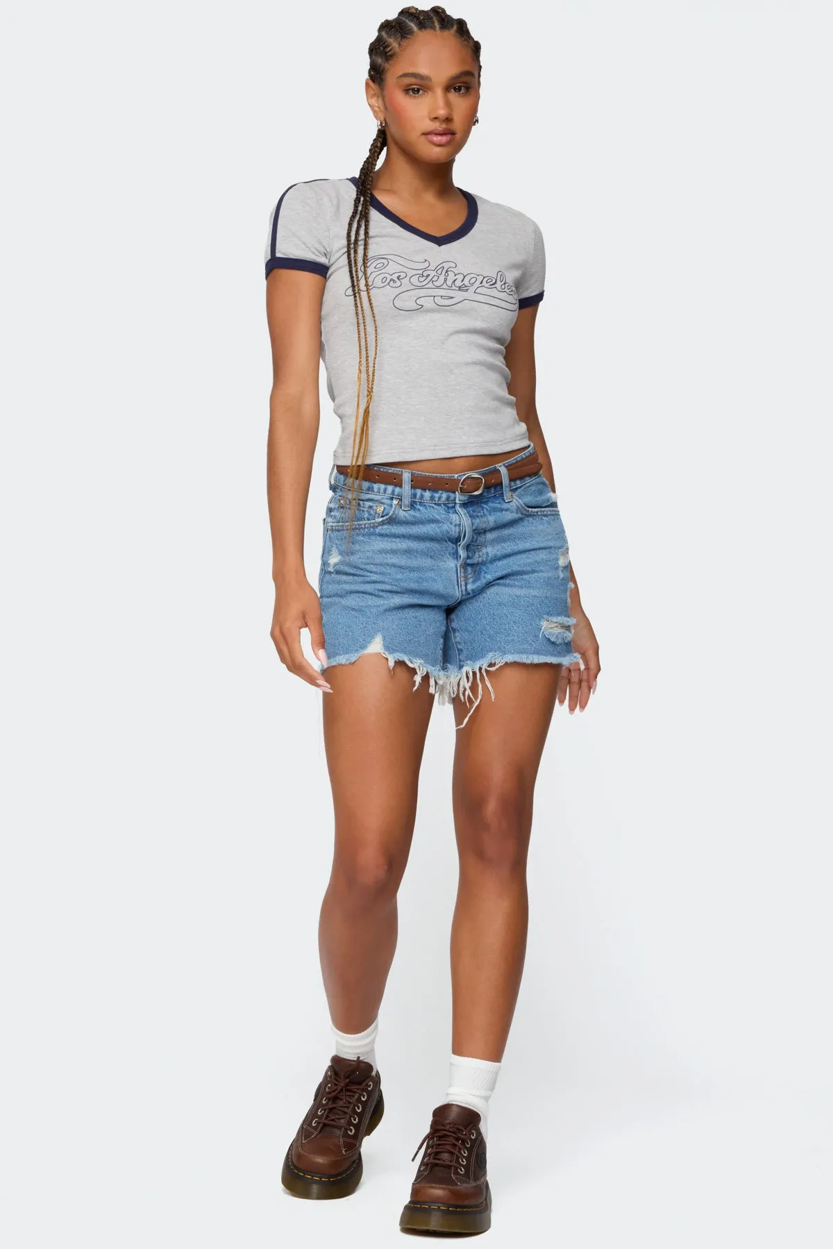 Los Angeles Contrast T Shirt sold by Edikted product image thumbnail 5