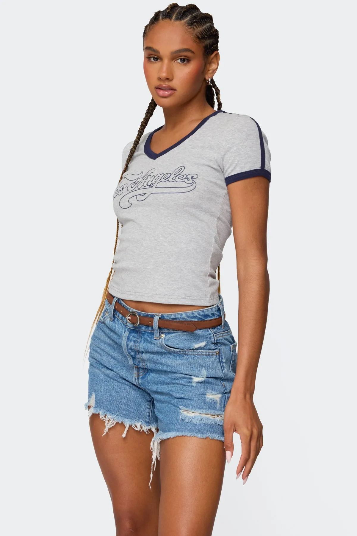 Los Angeles Contrast T Shirt sold by Edikted product image thumbnail 4