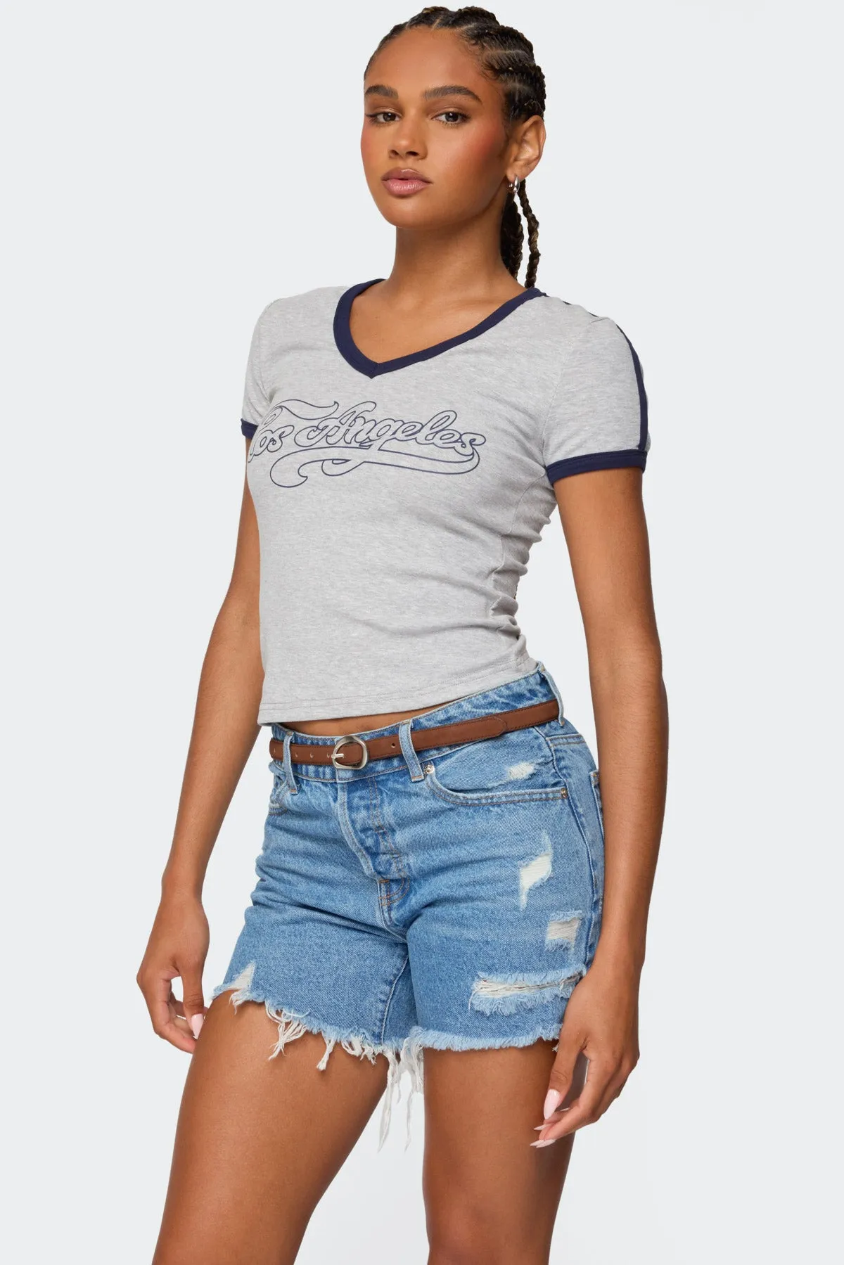 Los Angeles Contrast T Shirt sold by Edikted product image thumbnail 3