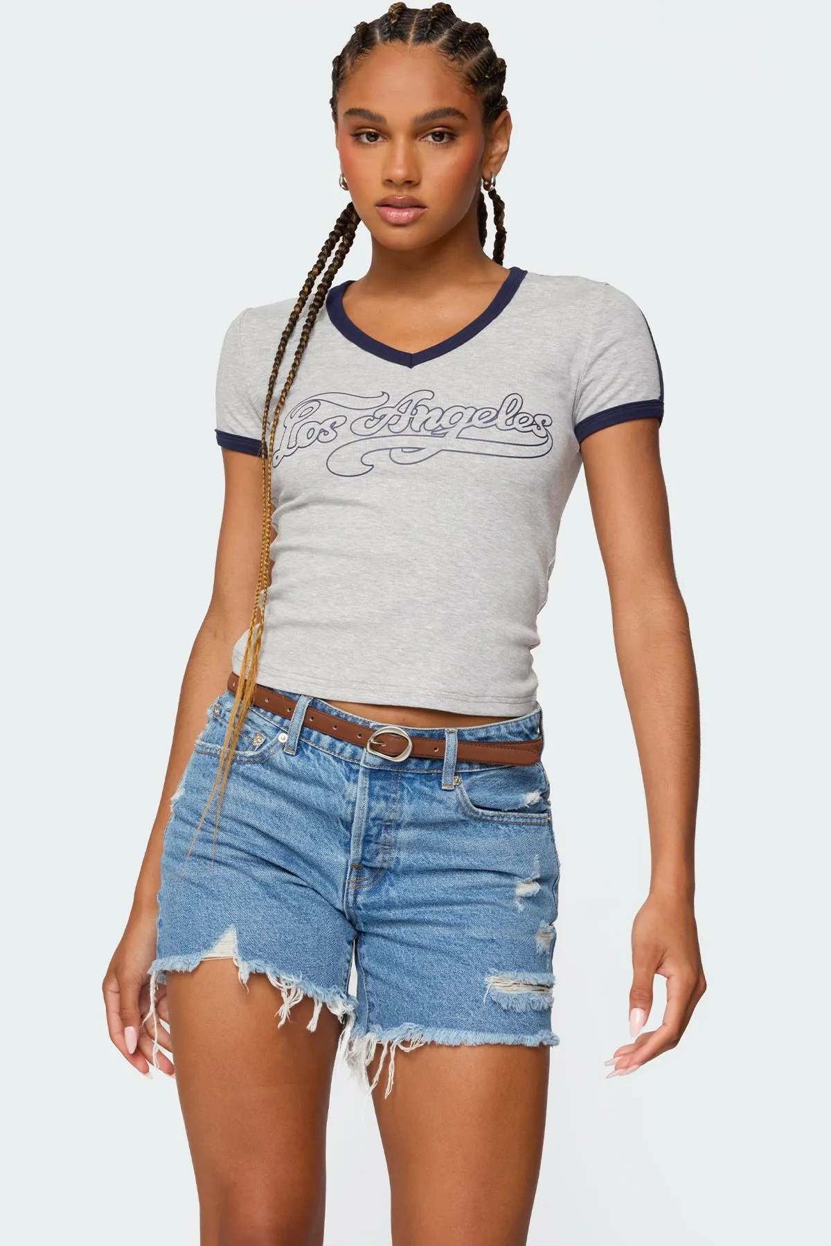 Los Angeles Contrast T Shirt sold by Edikted