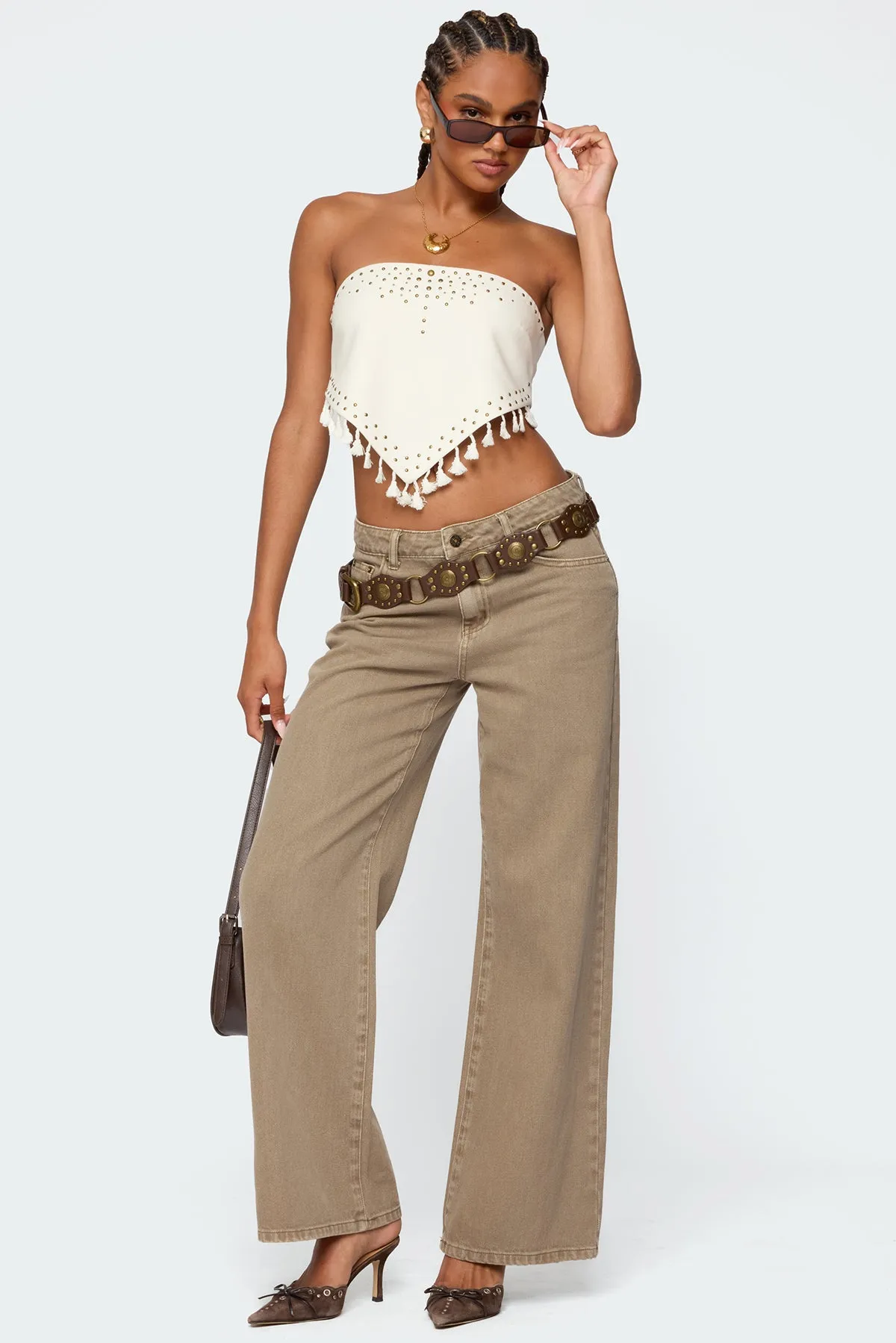 Stud & Tassel Handkerchief Top sold by Edikted product image thumbnail 2