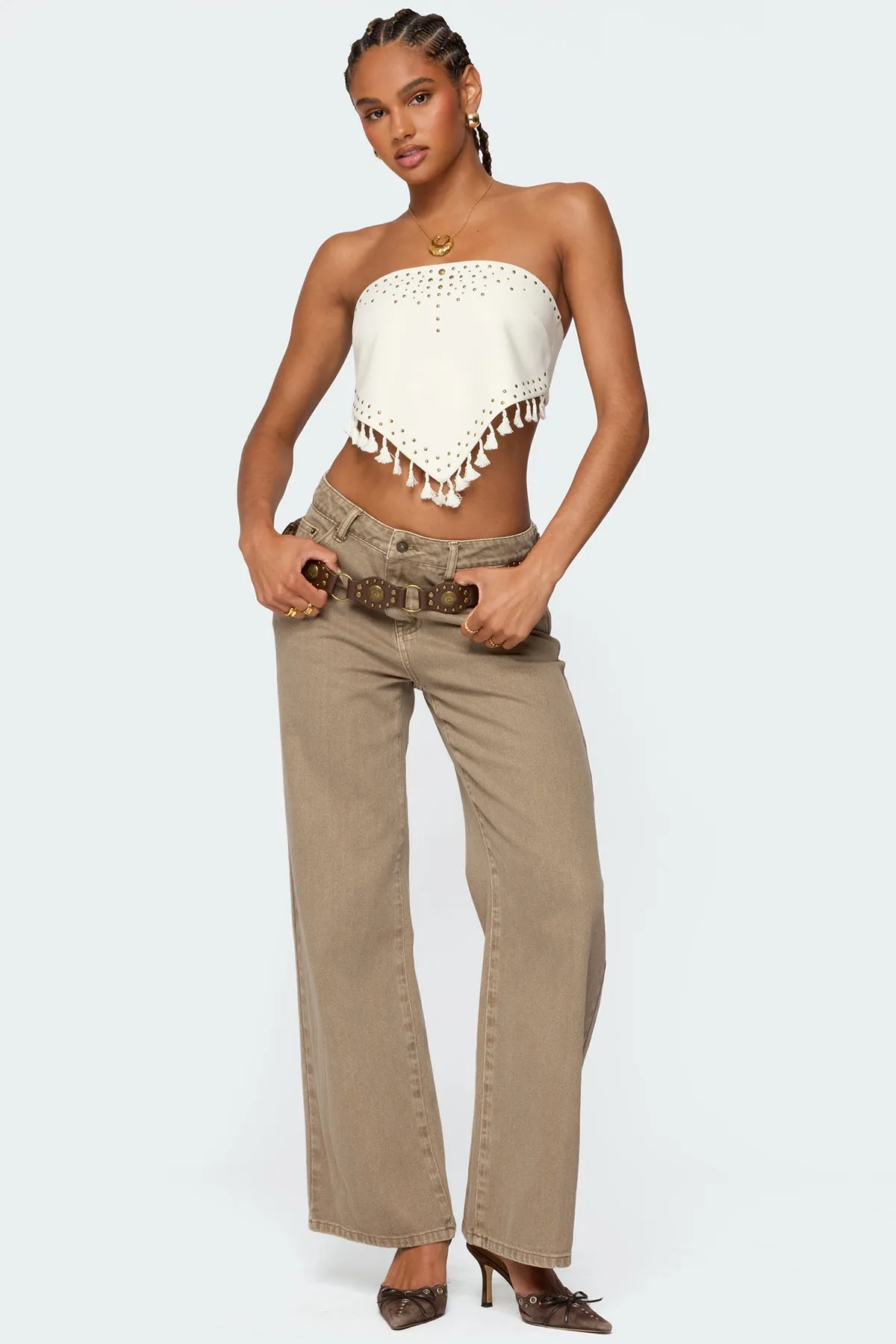 Stud & Tassel Handkerchief Top sold by Edikted product image thumbnail 5