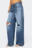 Xenia Distressed Low Rise Jeans sold by Edikted