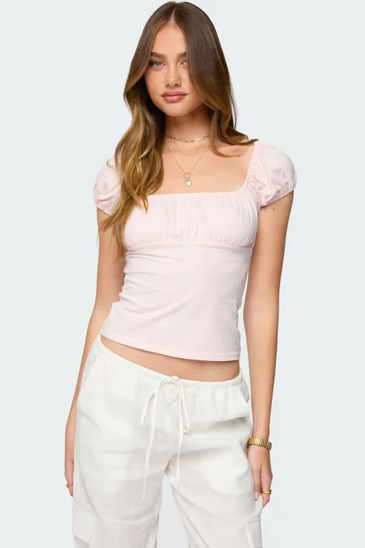 Oleana Gathered Bust Top sold by Edikted