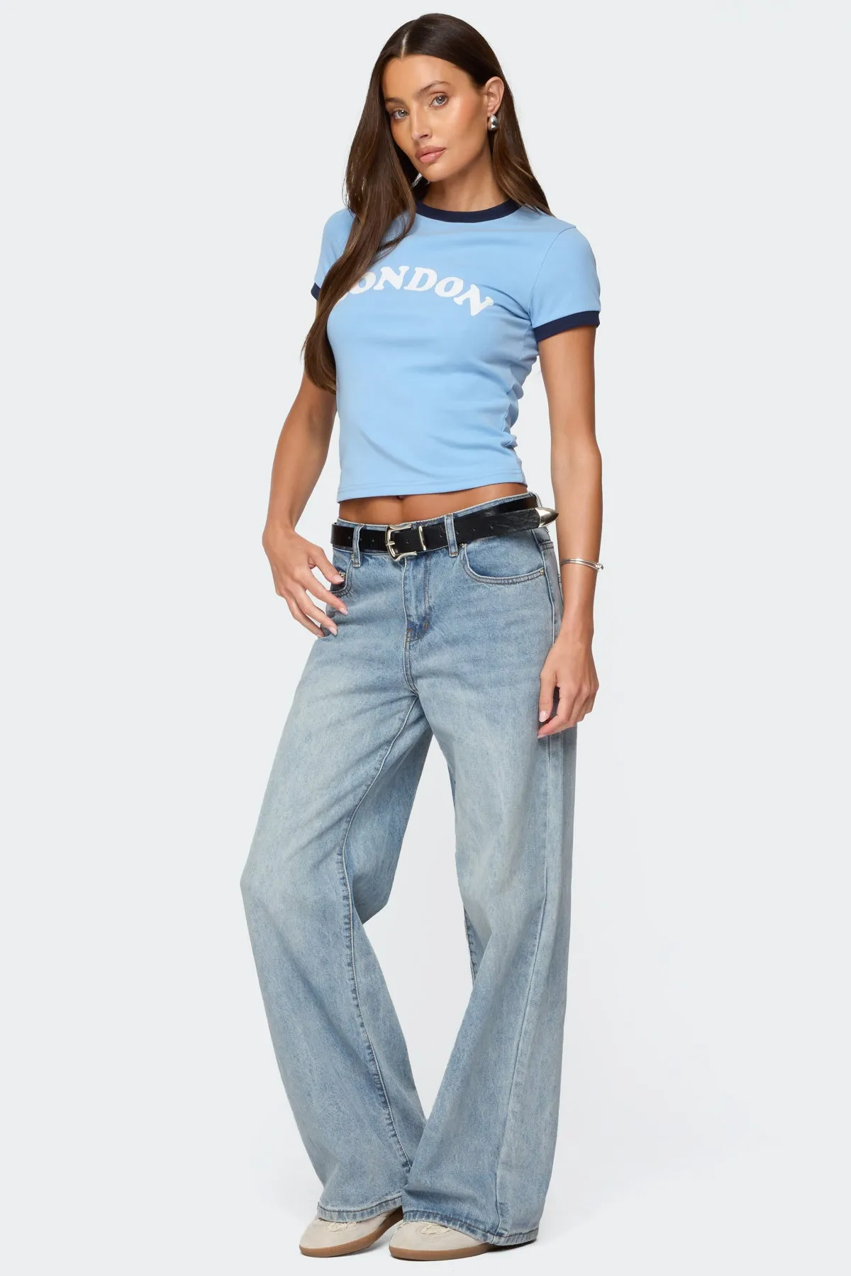 London Contrast T Shirt sold by Edikted product image thumbnail 4