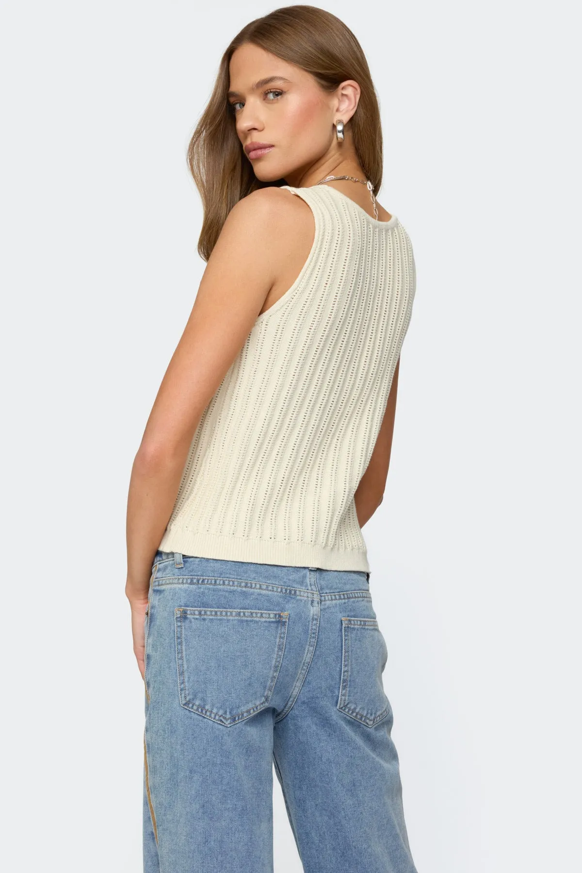 Verona Split Front Knit Top sold by Edikted product image thumbnail 5