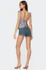 Jenson Backless Gingham Top sold by Edikted