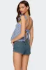Jenson Backless Gingham Top sold by Edikted