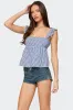 Jenson Backless Gingham Top sold by Edikted