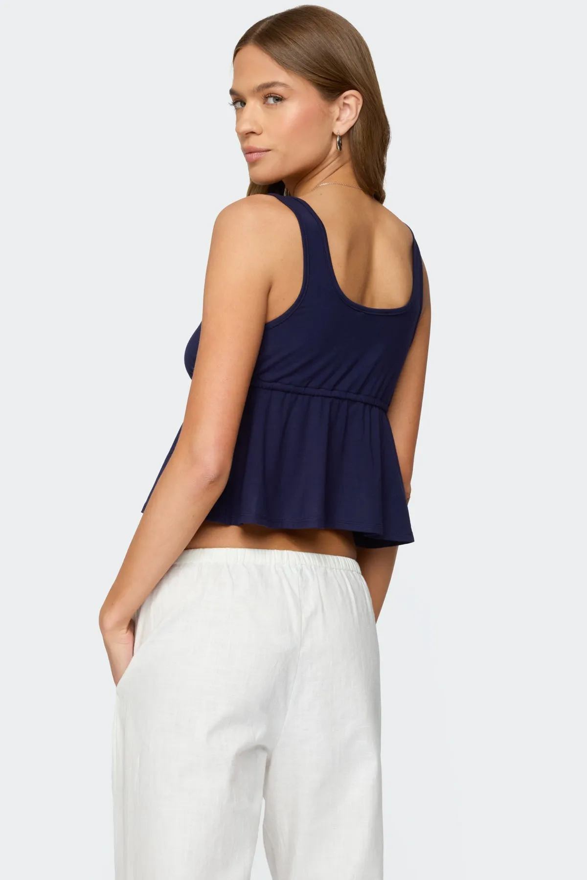 Alesia Tie Front Tank Top sold by Edikted product image thumbnail 5