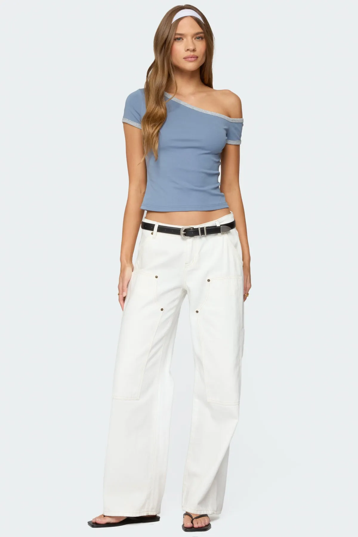 Lorna Contrast Off Shoulder Top sold by Edikted product image thumbnail 2