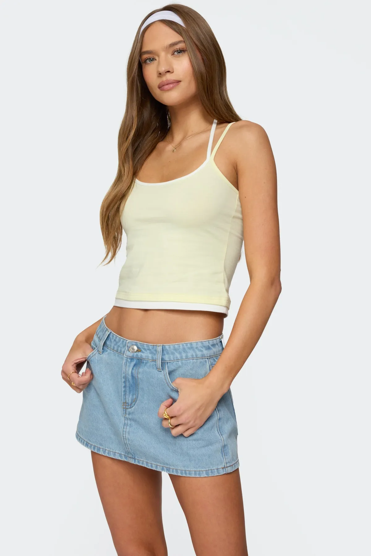 Roya Layered Halter Tank Top sold by Edikted product image thumbnail 3