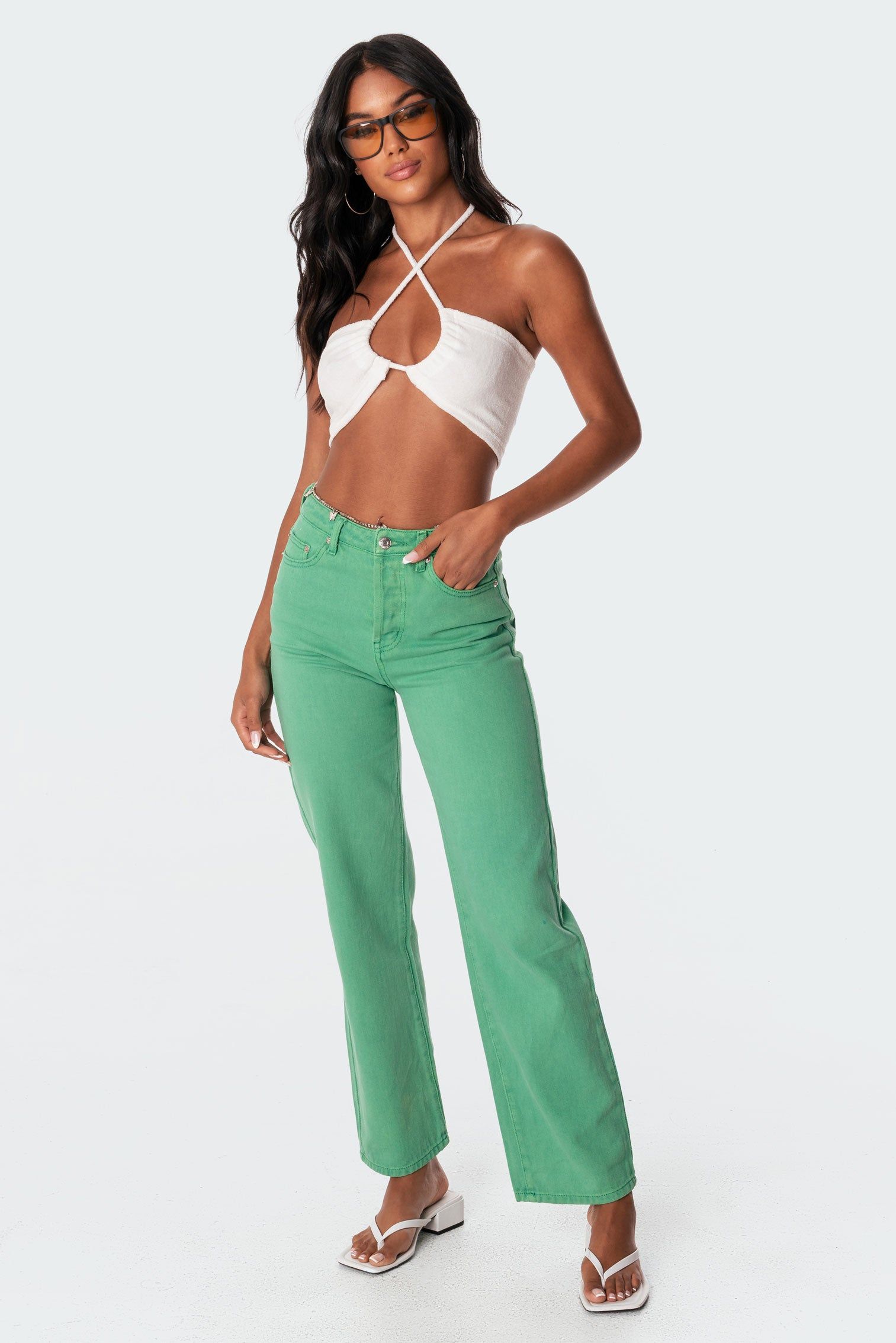 Tilly Terry Crop Top sold by Edikted product image thumbnail 2