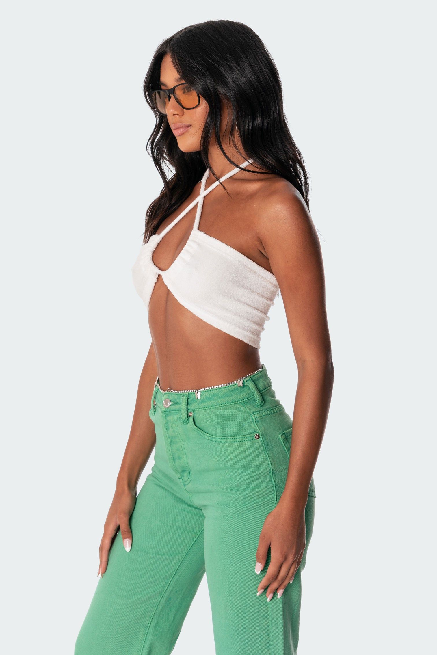 Tilly Terry Crop Top sold by Edikted product image thumbnail 4