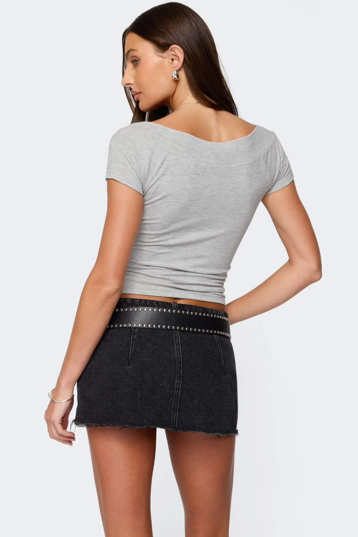 Becca Boat Neck Top sold by Edikted product image thumbnail 5