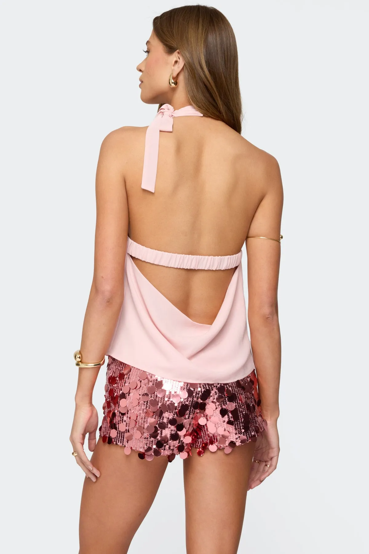 Rivere Split Front Halter Top sold by Edikted product image thumbnail 4