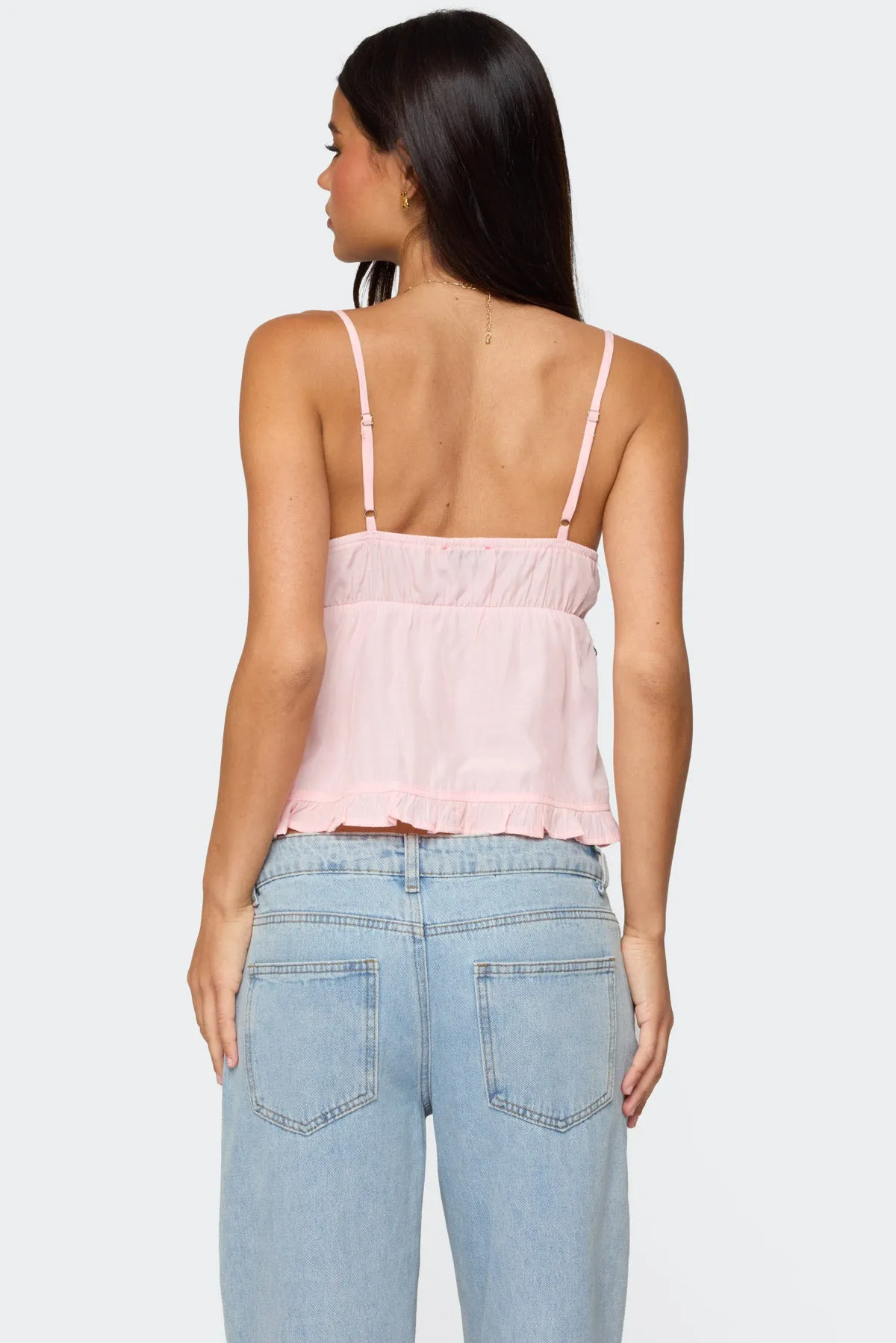 Halsey Ruffle Tank Top sold by Edikted product image thumbnail 5