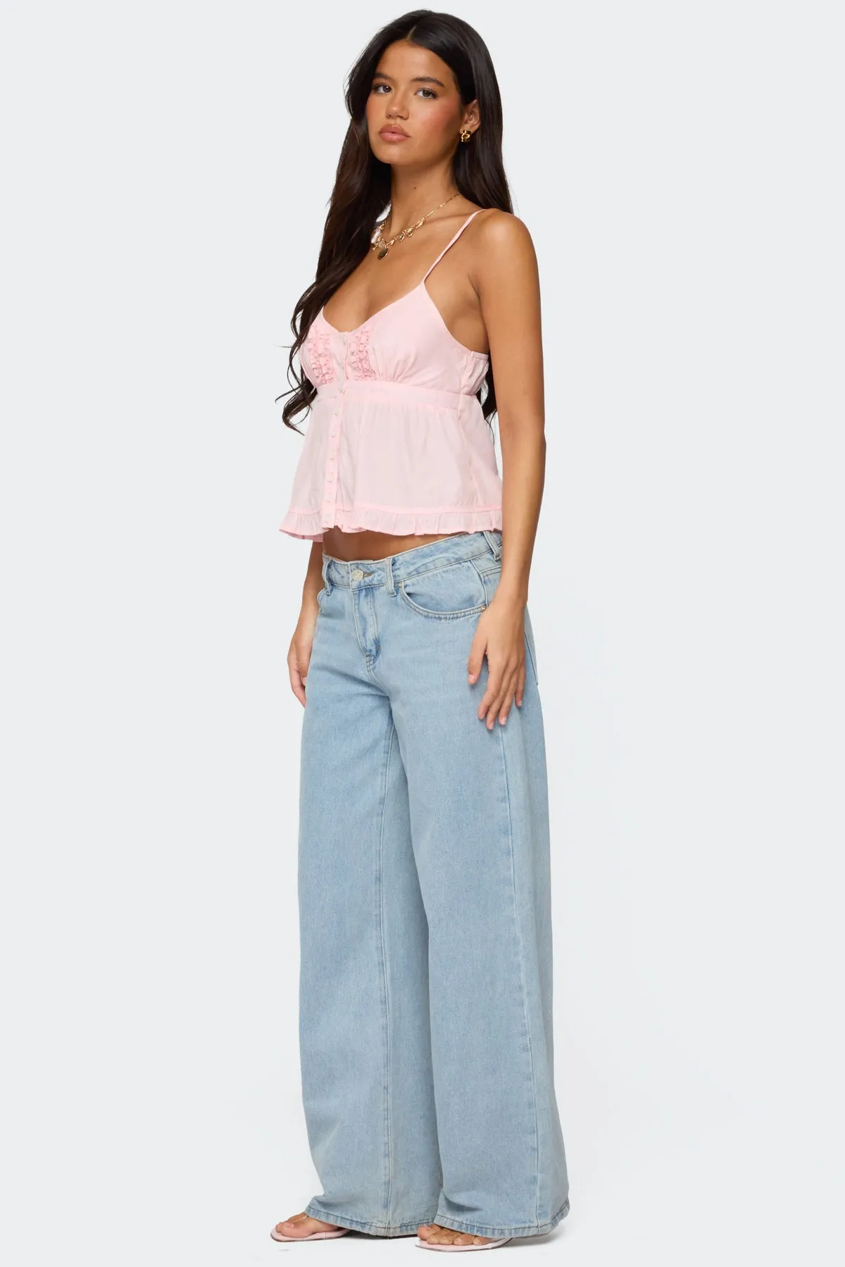 Halsey Ruffle Tank Top sold by Edikted product image thumbnail 4