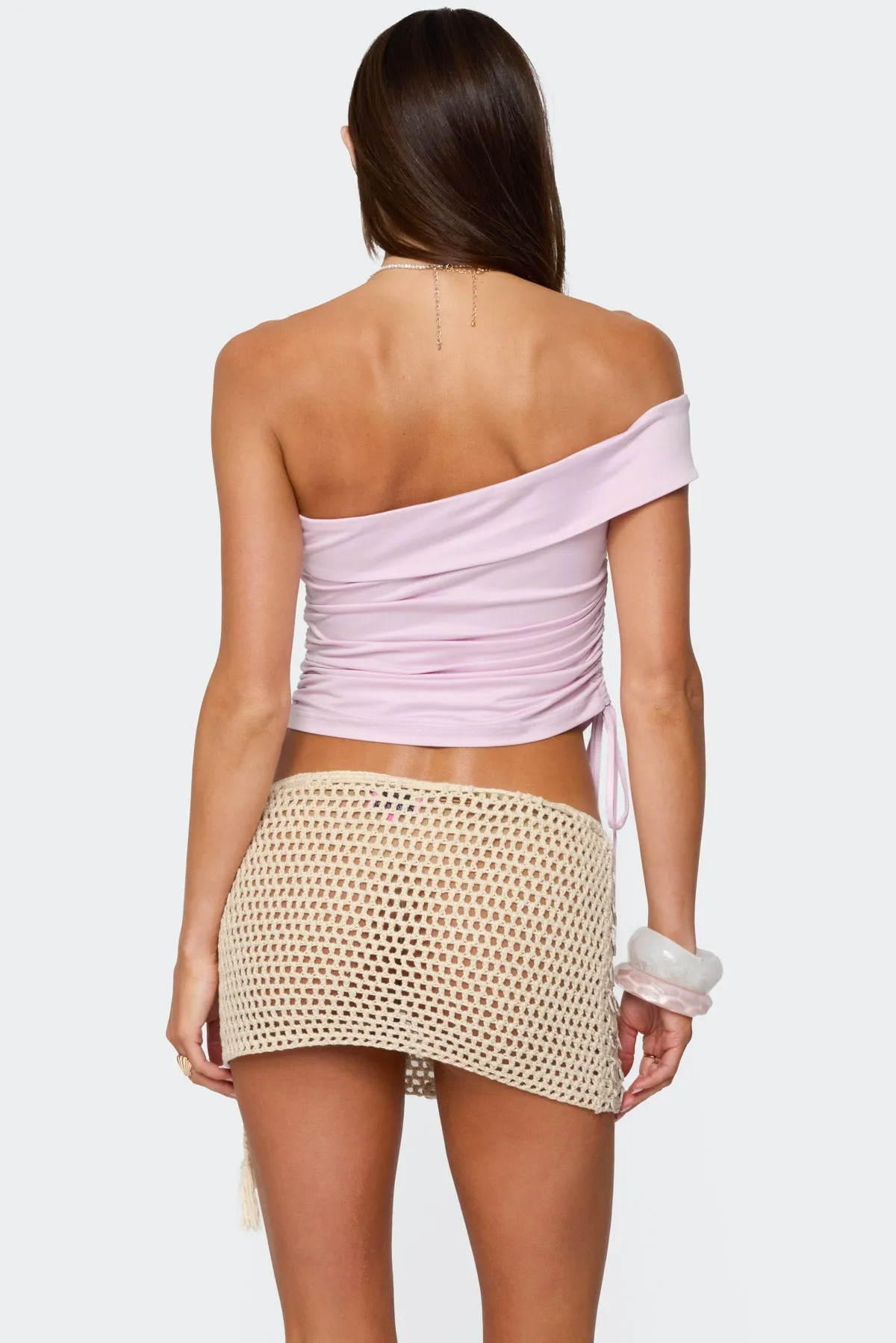 Yafa Asymmetric Off Shoulder Top sold by Edikted product image thumbnail 3