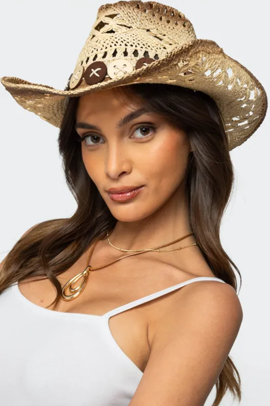 Howdy Straw Cowboy Hat made by Edikted