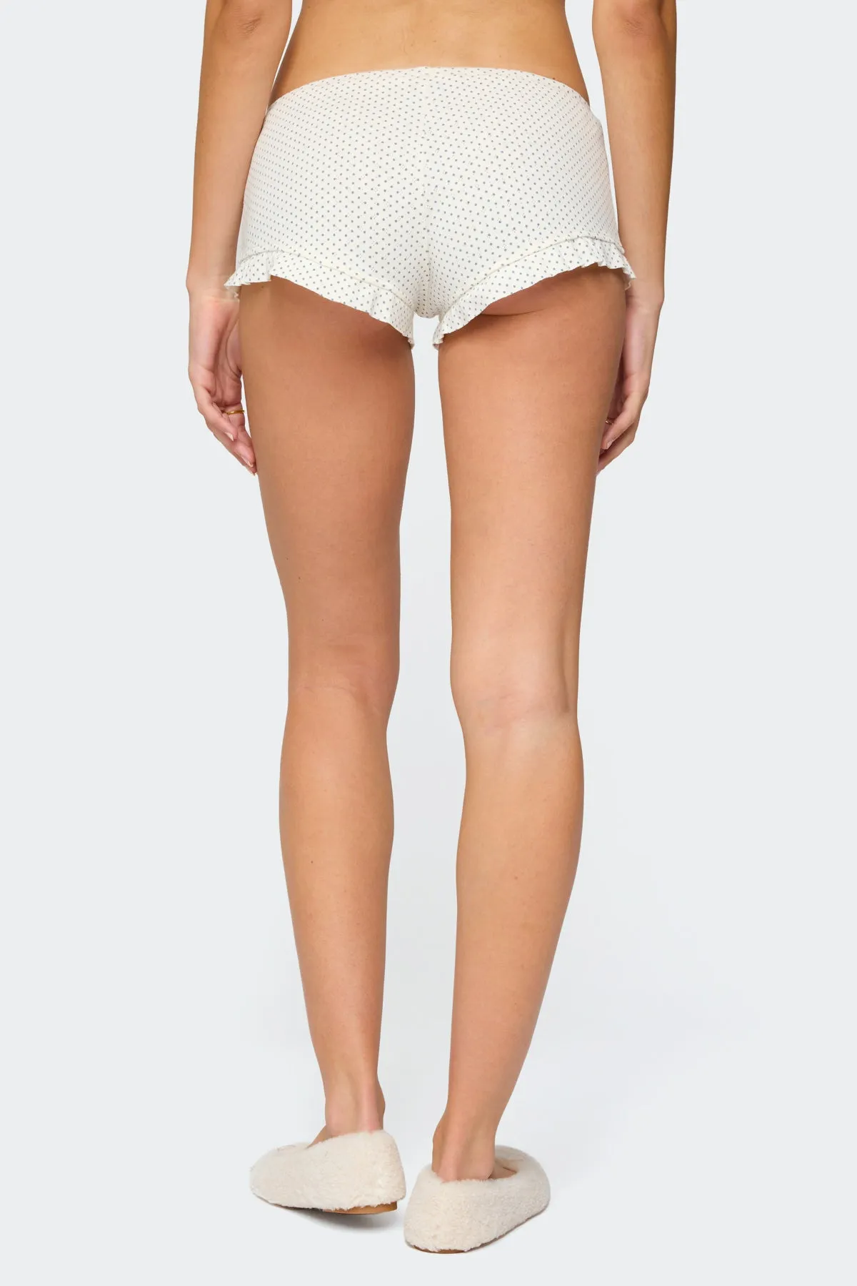 Avalon Dotted Pointelle Ruffle Shorts sold by Edikted product image thumbnail 5