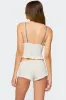 Avalon Dotted Pointelle Ruffle Tank Top sold by Edikted