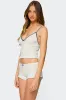 Avalon Dotted Pointelle Ruffle Tank Top sold by Edikted