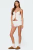 Linny Contrast Pointelle Shorts sold by Edikted
