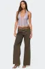 Naya Textured Sheer Lace Halter Top sold by Edikted