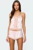 Clair Lacey Satin Effect Tank Top sold by Edikted