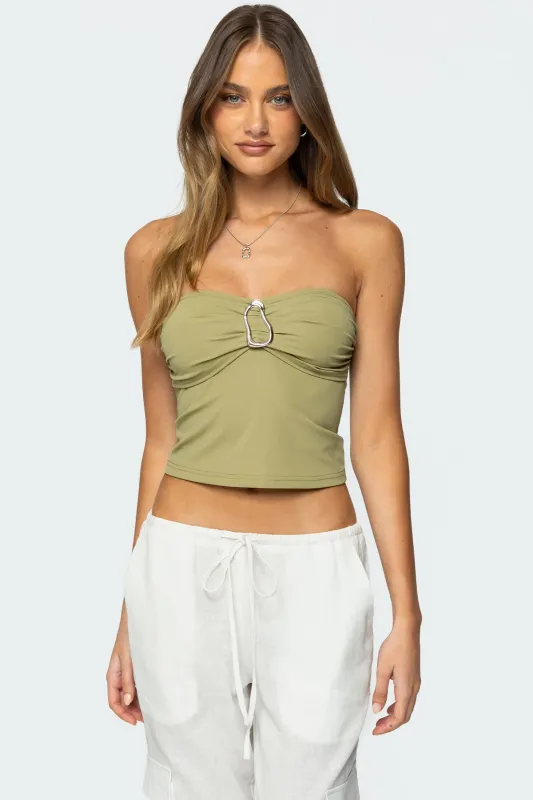 Bex Abstract Ring Tube Top sold by Edikted
